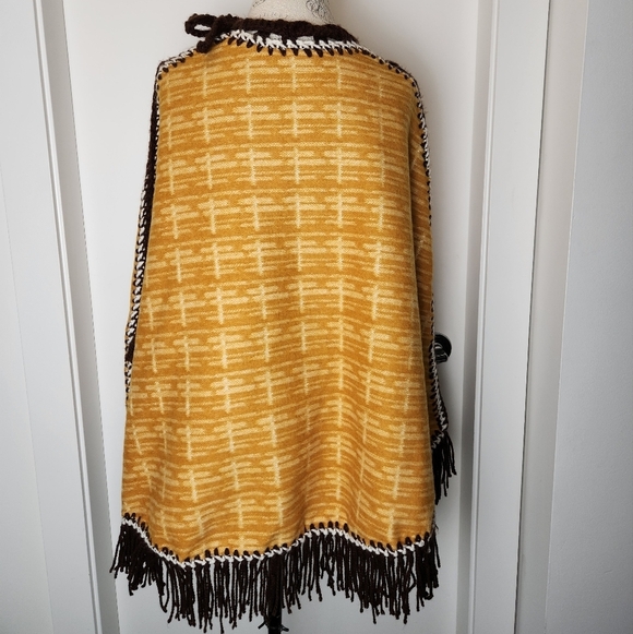 70s funky wool poncho - Picture 4 of 11